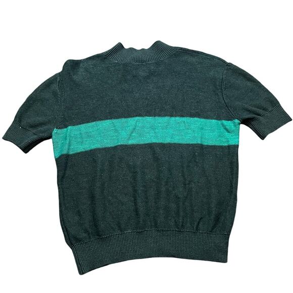 Free People Way Back Retro Striped Mock Neck Cropped Sweater Top XS - Picture 7 of 10